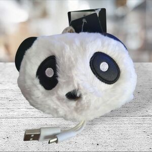 Forever 21 Panda Pompom Portable Powerbank NWT